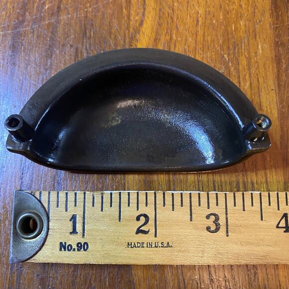 NEW Brushed Oil-Rubbed Bronze Cup Cabinet Hardware Handle QUALITY No Screws - Picture 3 of 4
